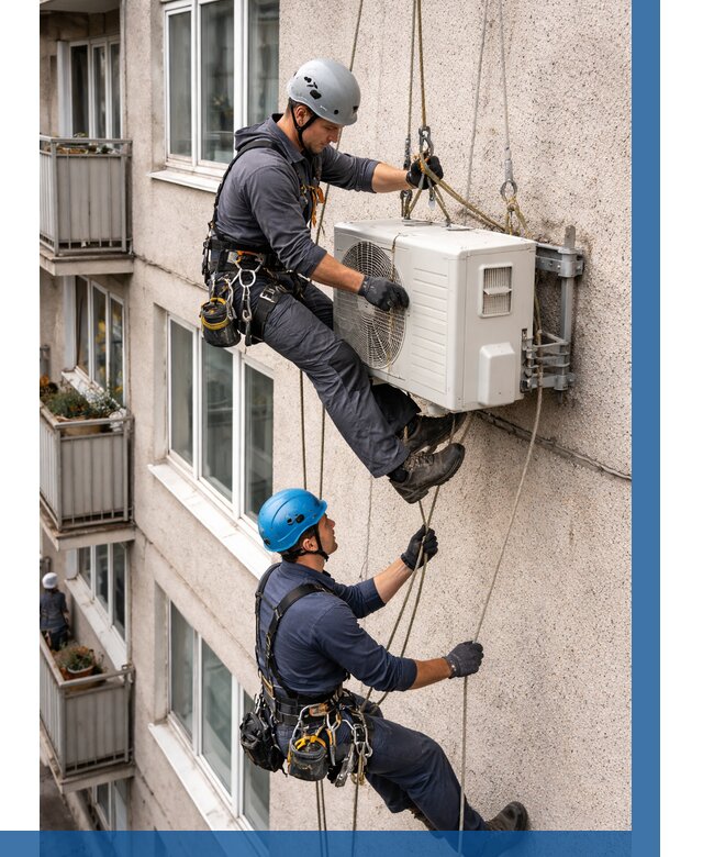 Перенос внешнего блока кондиционера в Ханты-Мансийске от 9188 р.| ВЫСОТНИК-Хнт