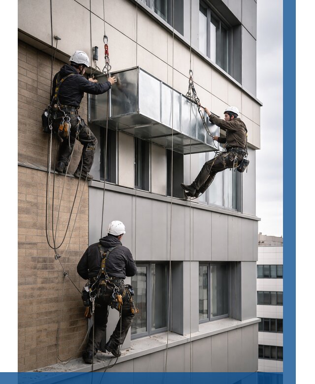 Монтаж воздуховодов на фасаде в Ханты-Мансийске от 1531 р. | ВЫСОТНИК-Хнт