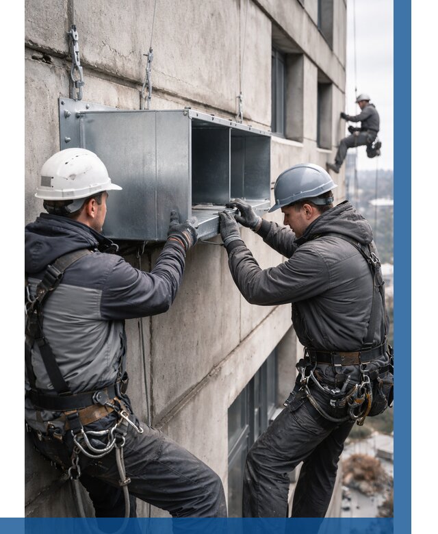 Монтаж вентиляционных коробов в Ханты-Мансийске от 3063 р. | ВЫСОТНИК-Хнт