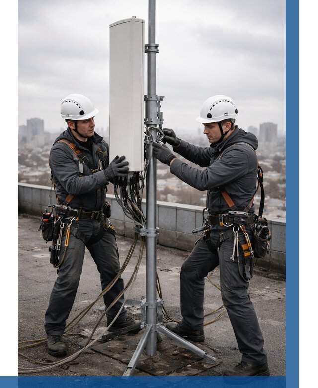 Монтаж антенн связи на крыше в Ханты-Мансийске от 8678 р. | ВЫСОТНИК-Хнт