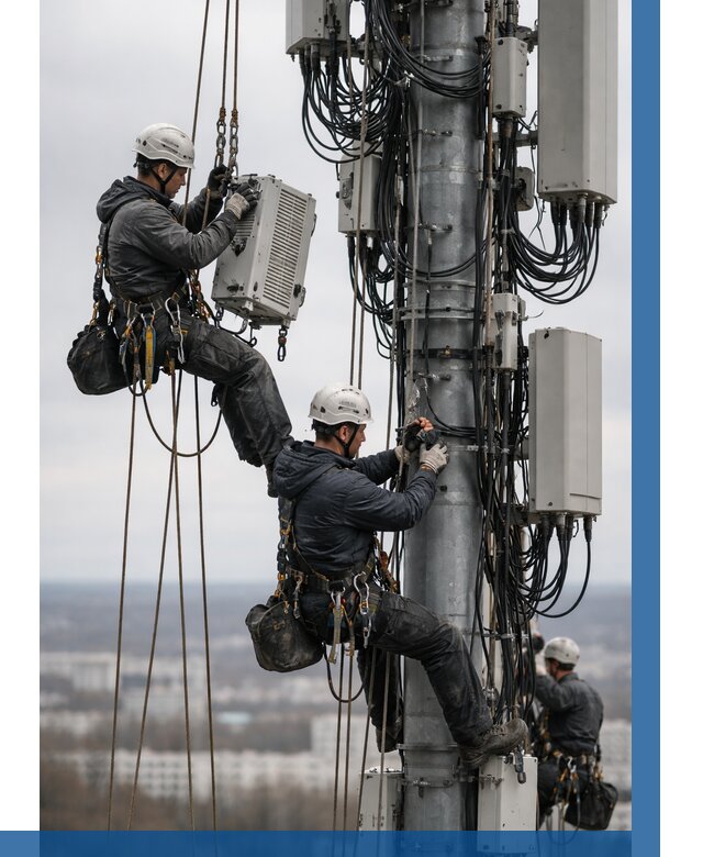 Монтаж оборудования связи на мачте в Ханты-Мансийске от 7657 р. | ВЫСОТНИК-Хнт