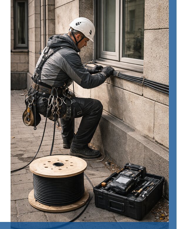 Прокладка оптоволоконного кабеля в Ханты-Мансийске от 817 р. | ВЫСОТНИК-Хнт