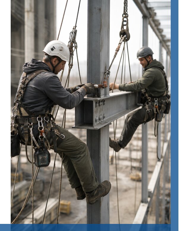 Монтаж металлоконструкций на высоте в Ханты-Мансийске от 3573 р. | ВЫСОТНИК-Хнт