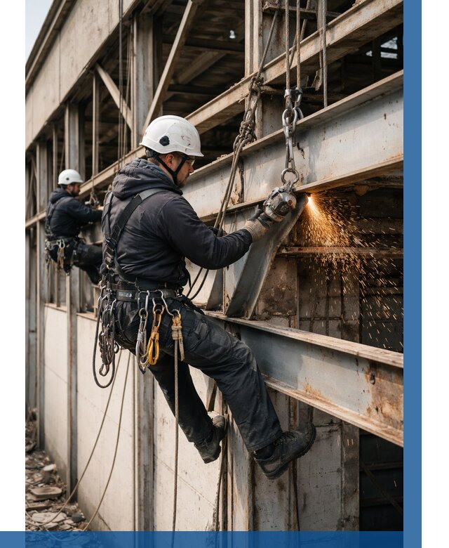 Демонтаж металлоконструкций на высоте в Ханты-Мансийске от 6636р. |ВЫСОТНИК-Хнт