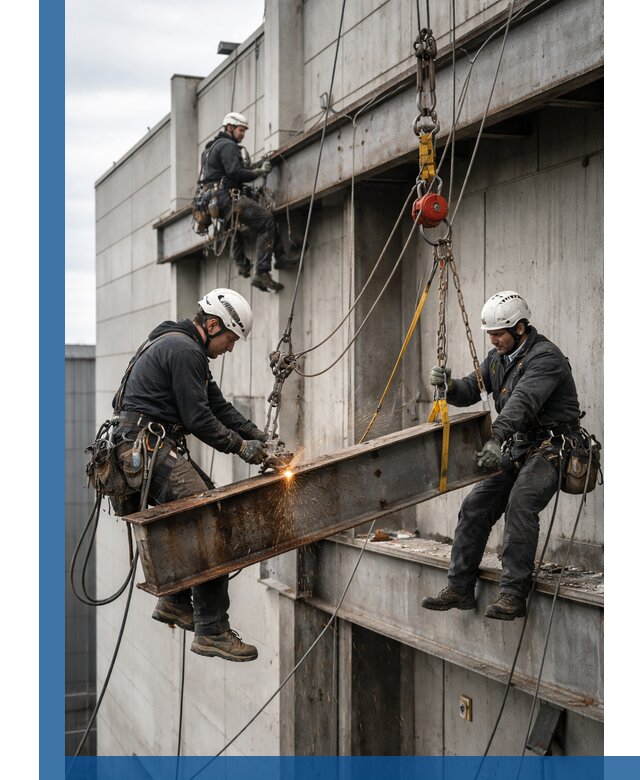 Демонтаж металлоконструкций на высоте в Ханты-Мансийске под ключ