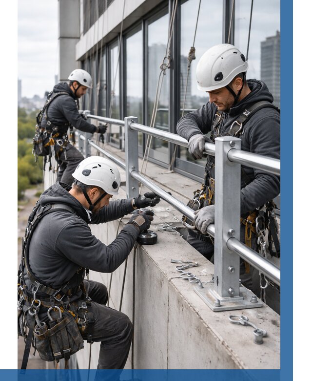 Монтаж ограждений на высоте в Ханты-Мансийске, от 1225 р. | ВЫСОТНИК-Хнт