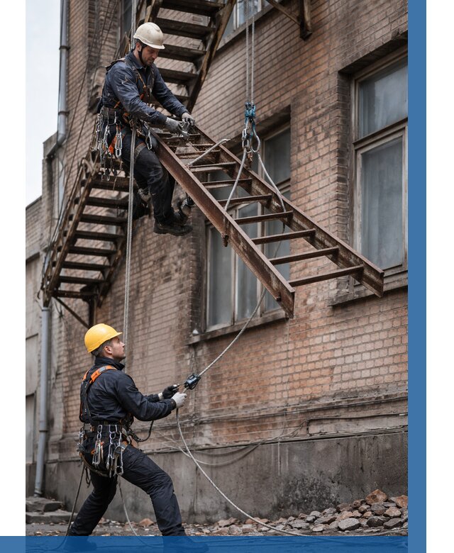 Демонтаж пожарной лестницы в Ханты-Мансийске от 12251 р. | ВЫСОТНИК-Хнт