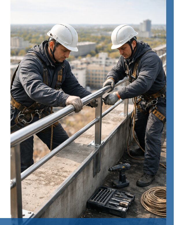 Монтаж перил на высоте в Ханты-Мансийске от 2552 р. | ВЫСОТНИК-Хнт