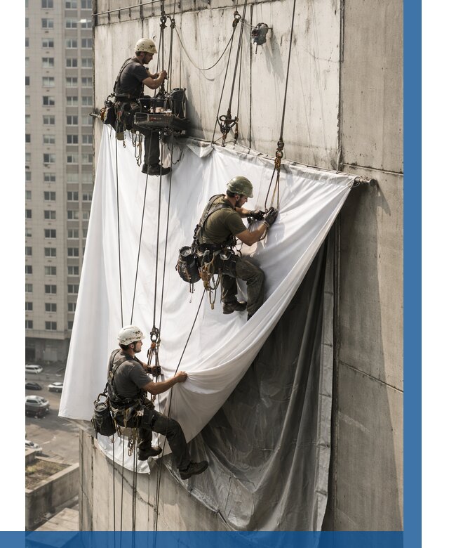 Замена баннерного полотна в Ханты-Мансийске от 6636 р. | ВЫСОТНИК-Хнт—заказать