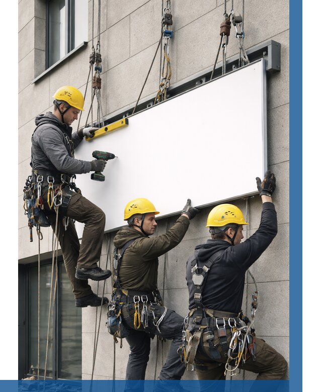 Монтаж рекламной вывески в Ханты-Мансийске от 8167 р. | ВЫСОТНИК-Хнт