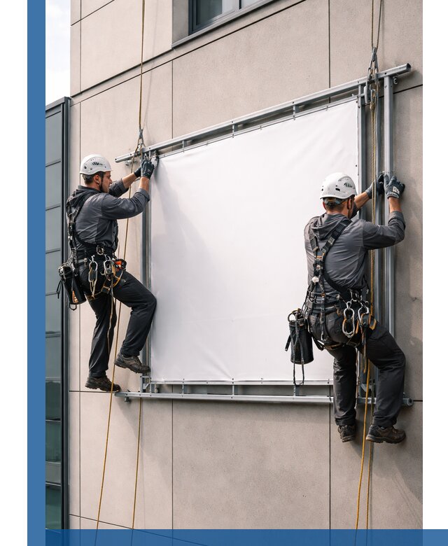 Монтаж наружной рекламной вывески в Ханты-Мансийске под ключ