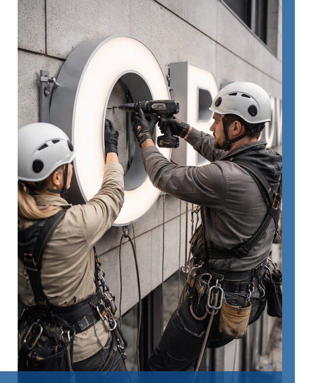 Монтаж световых букв в Ханты-Мансийске от 3063 р. под ключ ВЫСОТНИК-Хнт