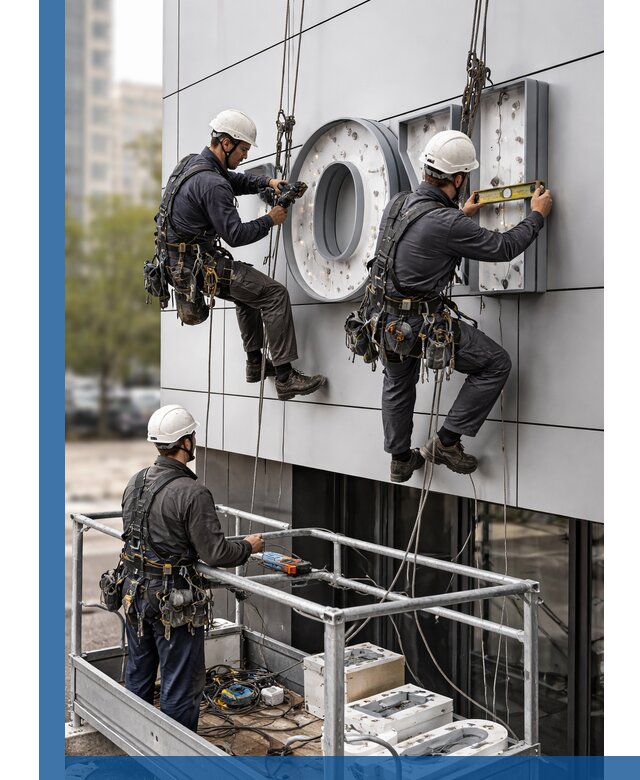 Профессиональный монтаж световых букв в Ханты-Мансийске под ключ