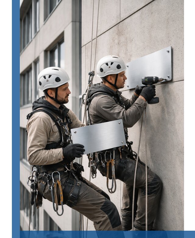 Монтаж табличек и указателей в Ханты-Мансийске для зданий и сооружений