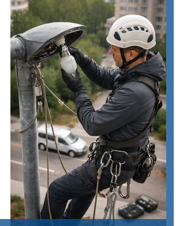 Замена ламп на высоте в Ханты-Мансийске от 2552 р. | ВЫСОТНИК-Хнт