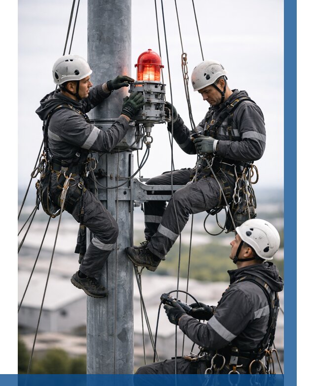 Монтаж заградительных огней в Ханты-Мансийске от 8678 р. | ВЫСОТНИК-Хнт