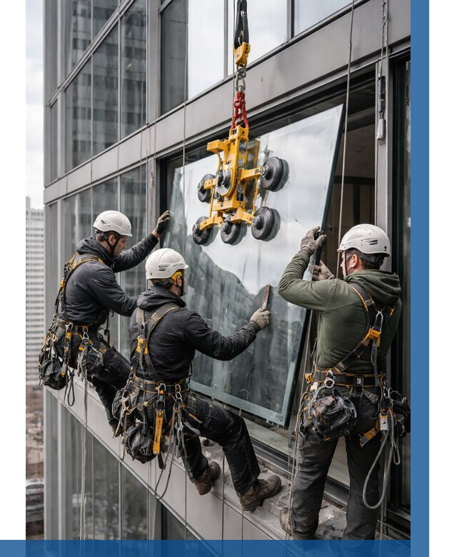 Фасадное остекление зданий под ключ в Ханты-Мансийске от 10209 р. | ВЫСОТНИК-Хнт