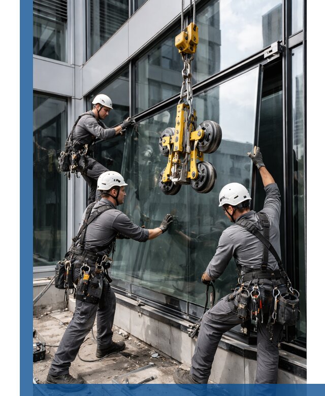 Структурное остекление фасадов в Ханты-Мансийске монтаж и обслуживание