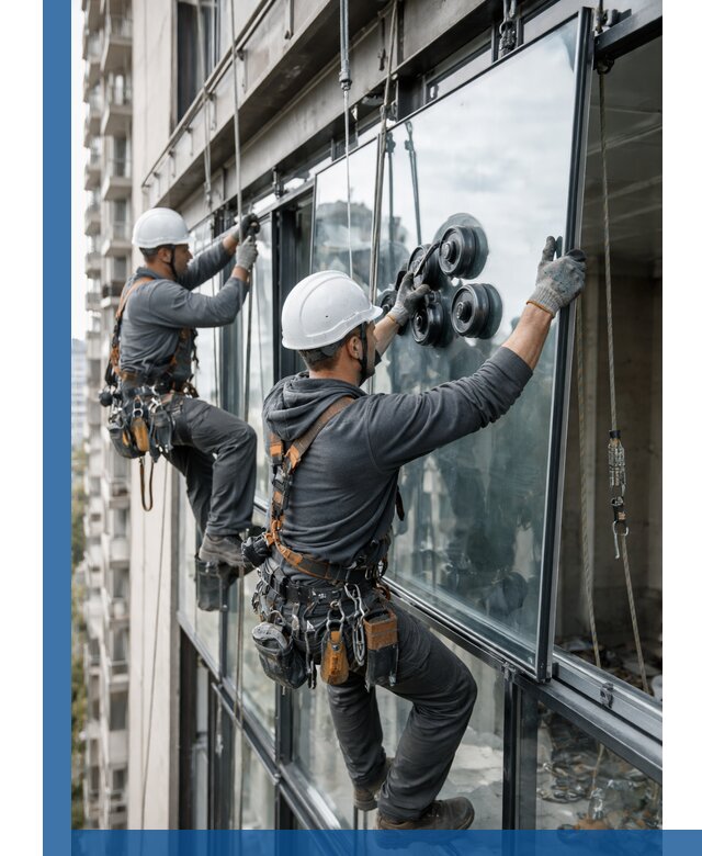 Витражное остекление фасадов и лоджий в Ханты-Мансийске под ключ