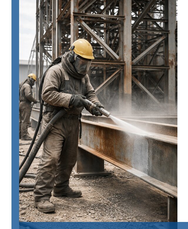 Пескоструйная очистка металлоконструкций в Ханты-Мансийске промышленная