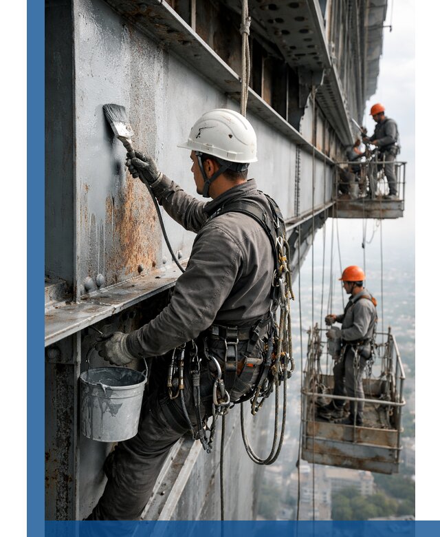 Покраска металлоконструкций на высоте в Ханты-Мансийске профессионально