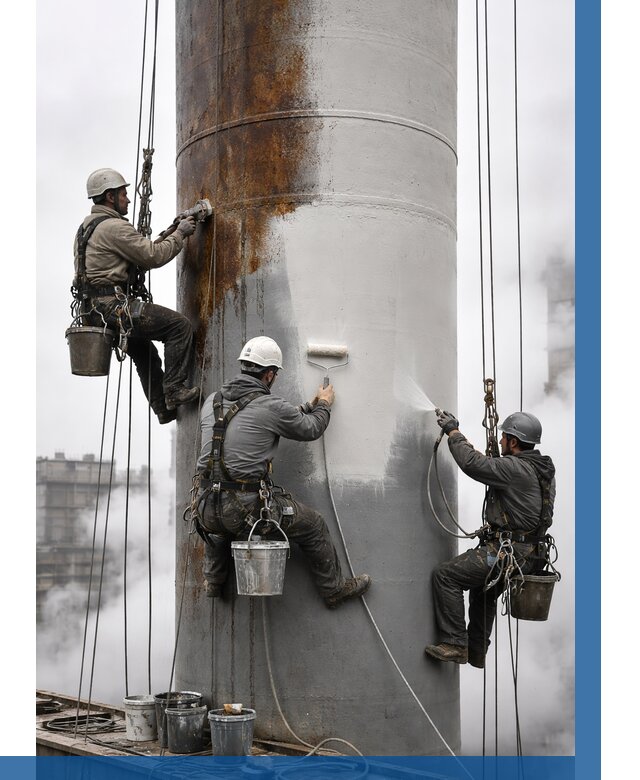 Покраска дымовых труб в Ханты-Мансийске от 8678 р. | ВЫСОТНИК-Хнт