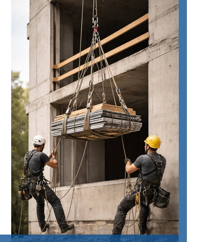 Подъем материала на этаж веревками в Ханты-Мансийске от 1531 р. | ВЫСОТНИК-Хнт