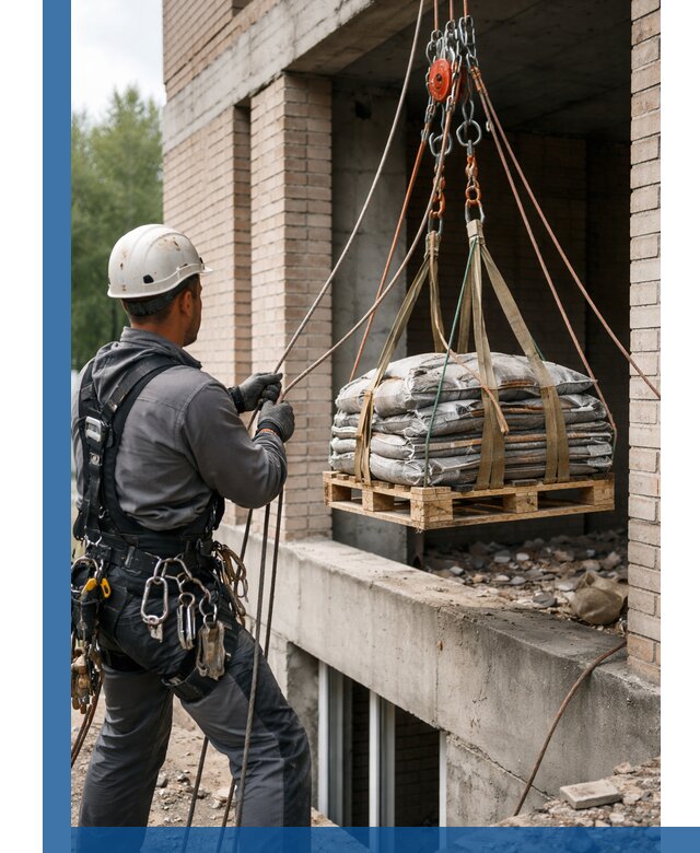 Подъем материалов на этаж веревками в Ханты-Мансийске оперативно