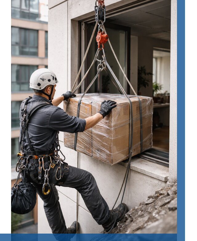 Подъем груза через окно в Ханты-Мансийске от 4594 р. | ВЫСОТНИК-Хнт