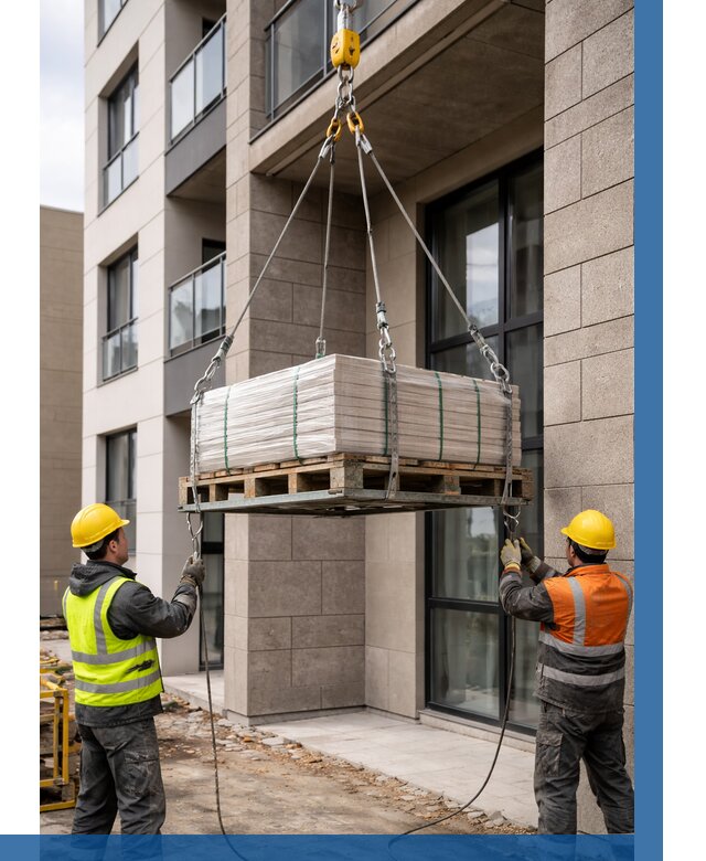 Подъем керамогранита на этаж в Ханты-Мансийске от 3573 р. | ВЫСОТНИК-Хнт