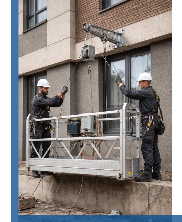 Монтаж и подъем фасадной люльки в Ханты-Мансийске с гарантией безопасности