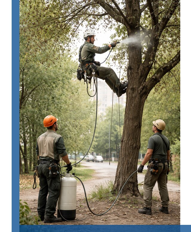 Обработка деревьев от вредителей в Ханты-Мансийске профессиональная защита