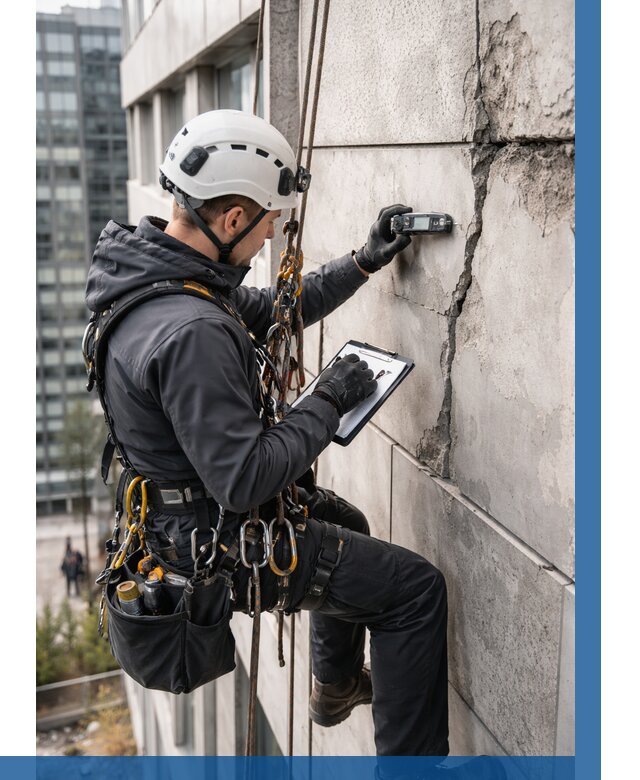 Обследование фасада альпинистами в Ханты-Мансийске от 123 р. | ВЫСОТНИК-Хнт