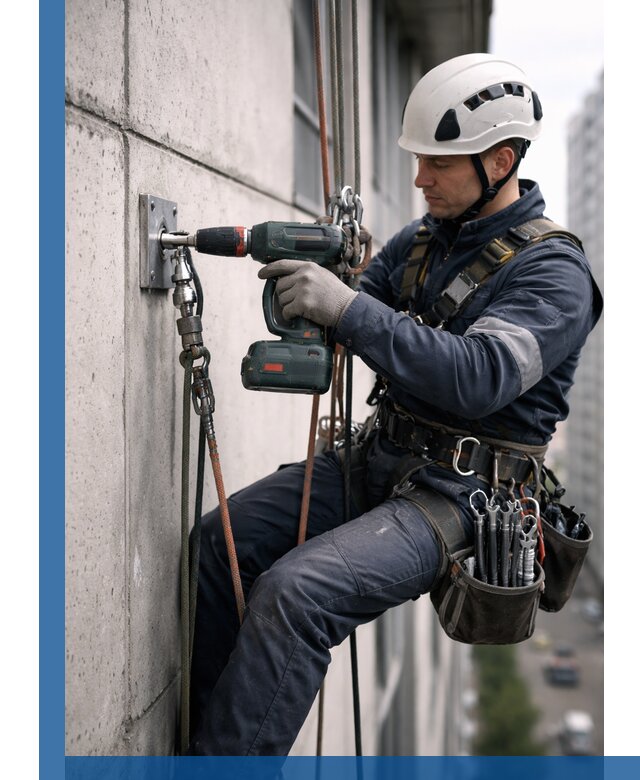 Установка анкерных точек для высотных работ в Ханты-Мансийске