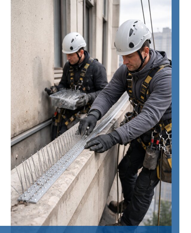 Установка шипов от птиц в Ханты-Мансийске от 868 р. | ВЫСОТНИК-Хнт